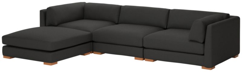 Piazza 4-Piece Modular Sectional Sofa with White Oak Legs - image 0 of 8