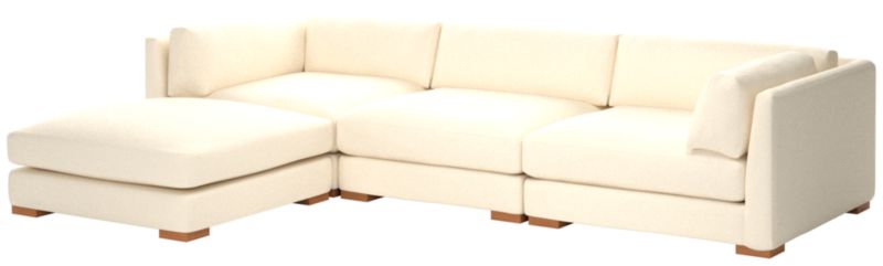 Piazza 4-Piece Modular Sectional Sofa with White Oak Legs - image 0 of 8