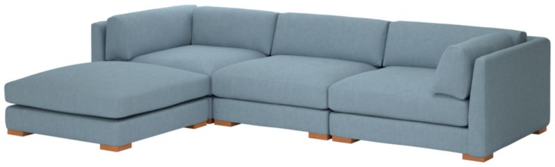 Piazza 4-Piece Modular Sectional Sofa with White Oak Legs - image 0 of 8