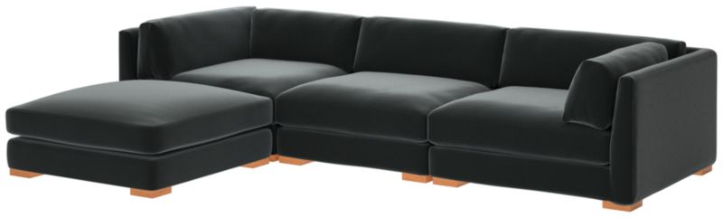 Piazza 4-Piece Modular Sectional Sofa with White Oak Legs - image 0 of 8