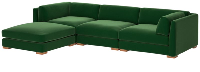 Piazza 4-Piece Modular Sectional Sofa with White Oak Legs - image 0 of 8