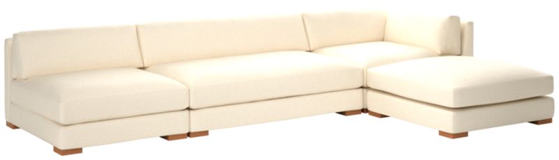 Piazza 4-Piece Modular Sectional Sofa with White Oak Legs 105" - image 0 of 8