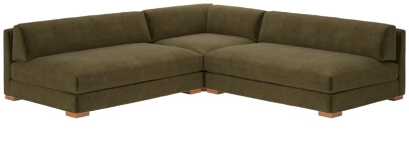 Piazza 3-Piece Modular Sectional Sofa with White Oak Legs - image 0 of 8