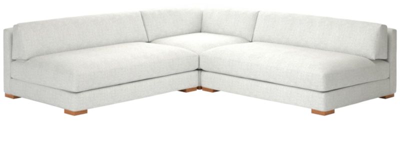 Piazza 3-Piece Modular Sectional Sofa with White Oak Legs - image 0 of 8