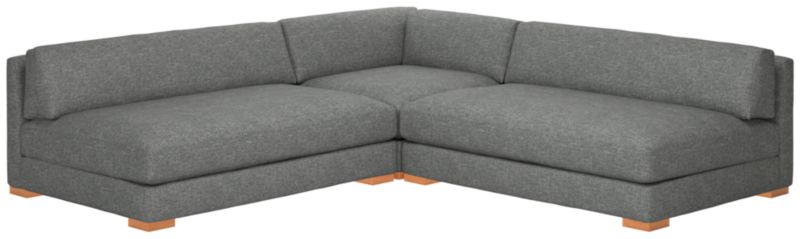 Piazza 3-Piece Modular Sectional Sofa with White Oak Legs - image 0 of 8