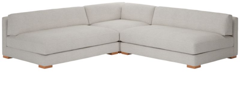 Piazza 3-Piece Modular Sectional Sofa with White Oak Legs - image 0 of 8