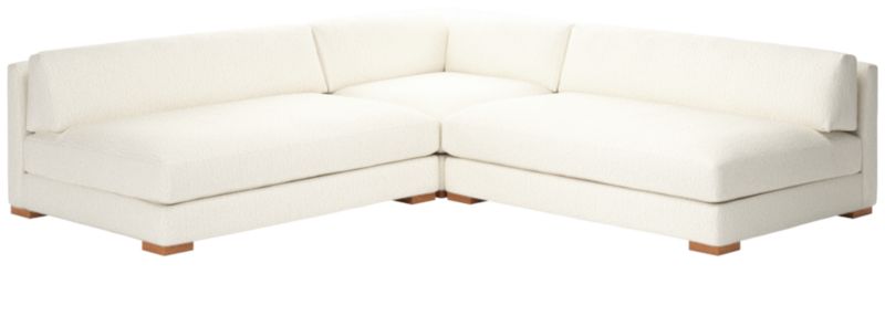 Piazza 3-Piece Modular Sectional Sofa with White Oak Legs - image 0 of 8