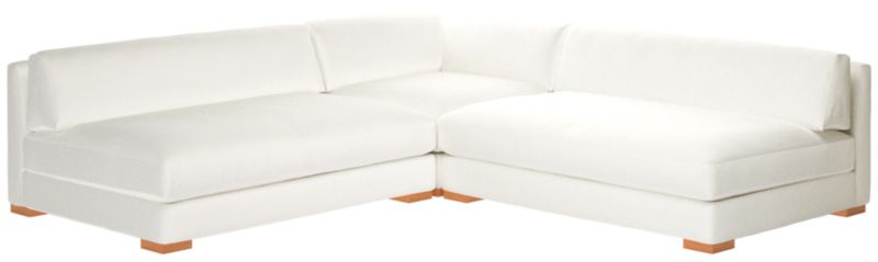 Piazza 3-Piece Modular Sectional Sofa with White Oak Legs - image 0 of 8