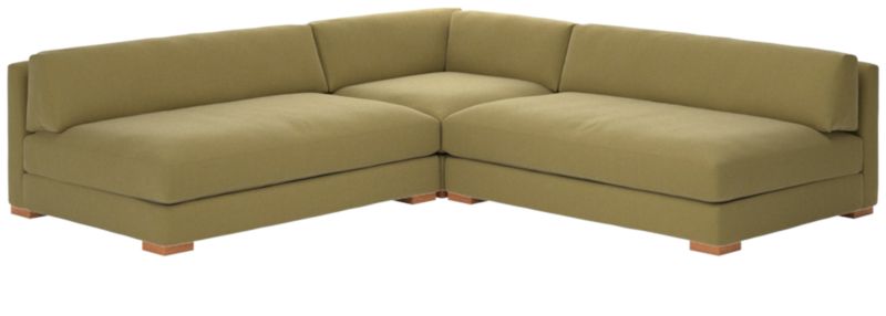 Piazza 3-Piece Modular Sectional Sofa with White Oak Legs - image 0 of 8