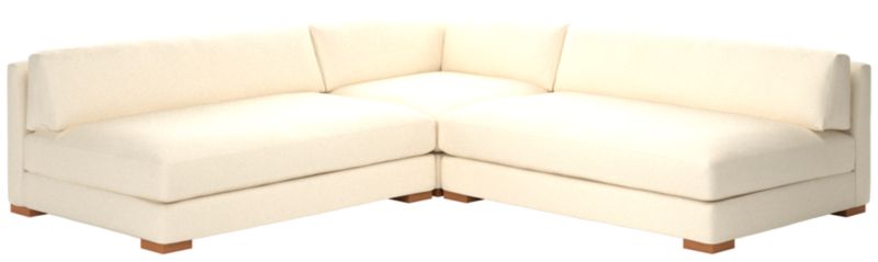 Piazza 3-Piece Modular Sectional Sofa with White Oak Legs - image 0 of 8