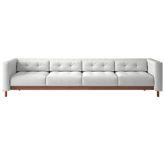 Marconi 4-Seater Tufted Sofa Elliot Dove by Gianfranco Frattini