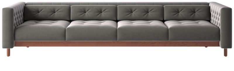 Marconi 4-Seater Tufted Sofa Luca Storm by Gianfranco Frattini - image 0 of 8