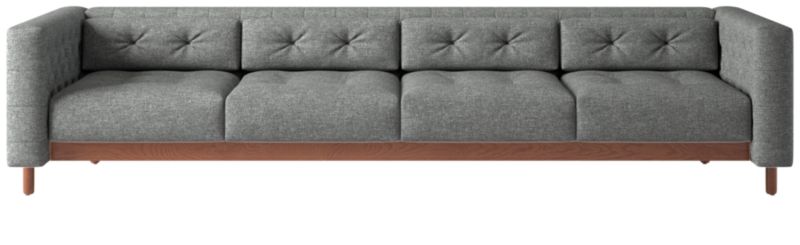 Marconi 4-Seater Tufted Sofa Hatch Charcoal by Gianfranco Frattini - image 0 of 8