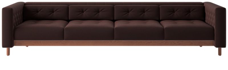 Marconi 4-Seater Tufted Sofa Luca Espresso by Gianfranco Frattini - image 0 of 8