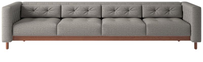 Marconi 4-Seater Tufted Sofa Taylor Felt Grey by Gianfranco Frattini - image 0 of 9