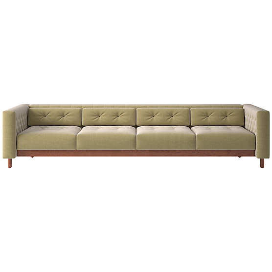 Marconi 4-Seater Tufted Sofa Luca Camel by Gianfranco Frattini