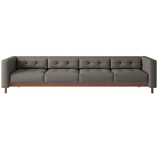 Marconi 4-Seater Tufted Sofa Angel Pewter by Gianfranco Frattini