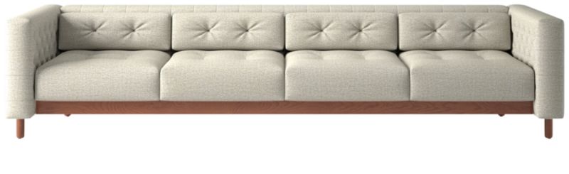 Marconi 4-Seater Tufted Sofa Deauville Stone by Gianfranco Frattini - image 0 of 8