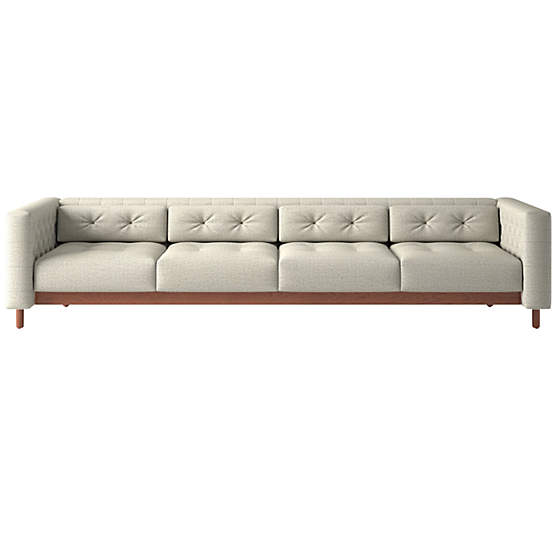 Marconi 4-Seater Tufted Sofa Deauville Stone by Gianfranco Frattini