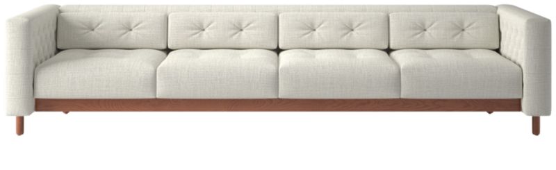 Marconi 4-Seater Tufted Sofa Lindy Snow by Gianfranco Frattini - image 0 of 8