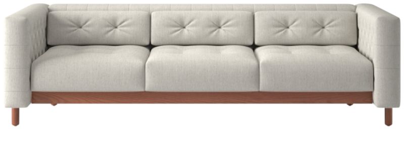 Marconi 3-Seater Tufted Sofa Nomad Snow by Gianfranco Frattini - image 0 of 7