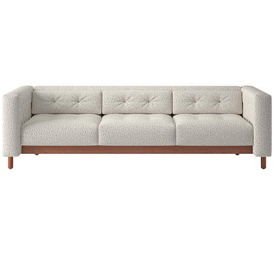 Marconi 3-Seater Tufted Sofa Bloce Grey by Gianfranco Frattini