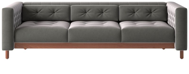 Marconi 3-Seater Tufted Sofa Luca Storm by Gianfranco Frattini - image 0 of 7