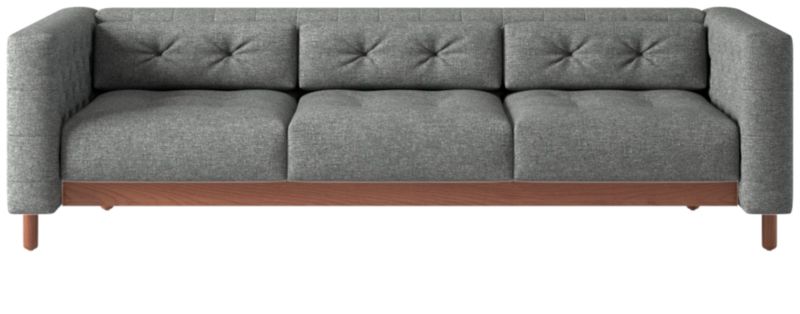 Marconi 3-Seater Tufted Sofa Hatch Charcoal by Gianfranco Frattini - image 0 of 7