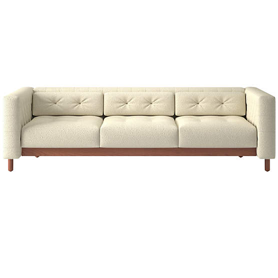 Marconi 3-Seater Tufted Sofa Bloce Cream by Gianfranco Frattini