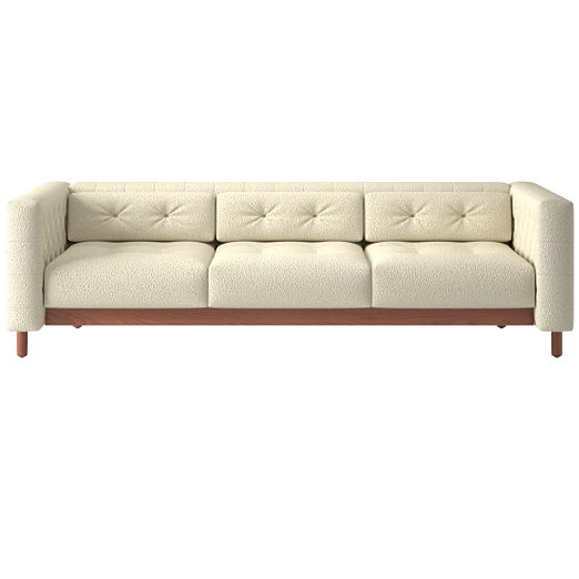 Marconi 3-Seater Tufted Sofa Bloce Cream by Gianfranco Frattini