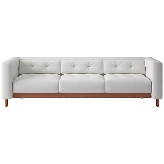 Marconi 3-Seater Tufted Sofa Curious Linen by Gianfranco Frattini