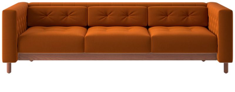 Marconi 3-Seater Tufted Sofa Luca Russet by Gianfranco Frattini - image 0 of 7