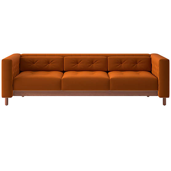 Marconi 3-Seater Tufted Sofa Luca Russet by Gianfranco Frattini