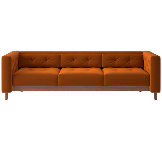 Marconi 3-Seater Tufted Sofa Luca Russet by Gianfranco Frattini