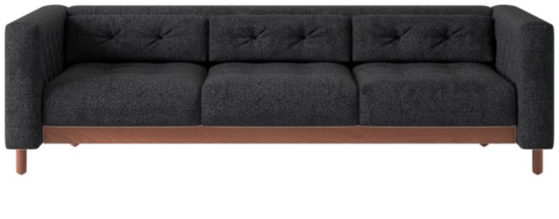 Marconi 3-Seater Tufted Sofa Bloce Noir by Gianfranco Frattini - image 0 of 7