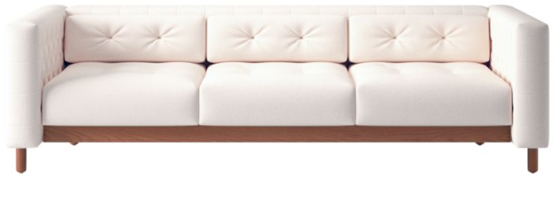 Marconi 3-Seater Tufted Sofa Biba Frost by Gianfranco Frattini - image 0 of 7