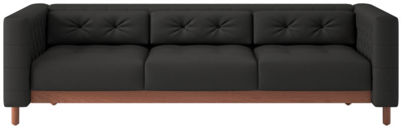 Marconi 3-Seater Tufted Sofa Kanvas Ebony by Gianfranco Frattini - image 0 of 7