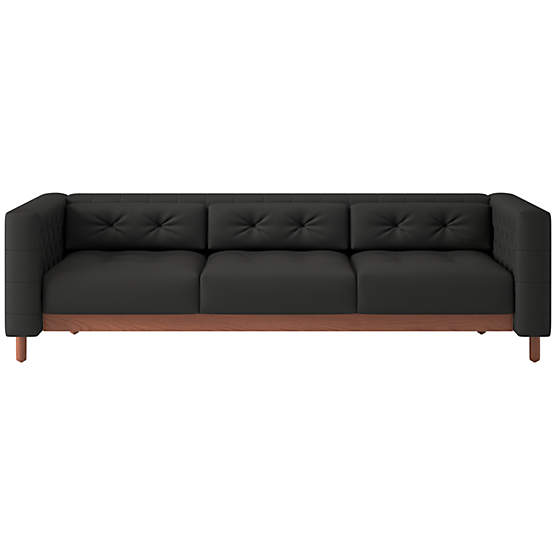 Marconi 3-Seater Tufted Sofa Kanvas Ebony by Gianfranco Frattini