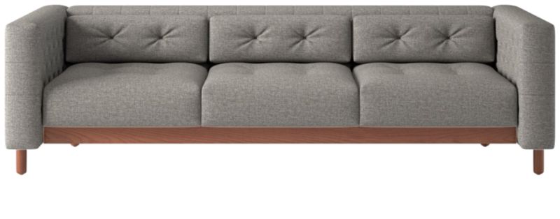 Marconi 3-Seater Tufted Sofa Taylor Felt Grey by Gianfranco Frattini - image 0 of 7