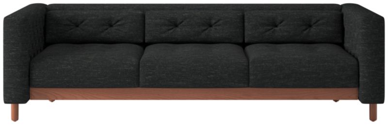 Marconi 3-Seater Tufted Sofa Curious Ebony by Gianfranco Frattini - image 0 of 7