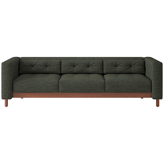 Marconi 3-Seater Tufted Sofa Curious Evergreen by Gianfranco Frattini