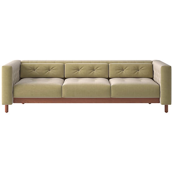 Marconi 3-Seater Tufted Sofa Luca Camel by Gianfranco Frattini