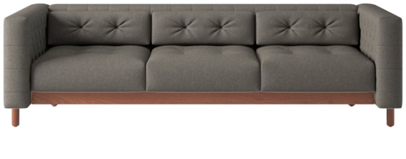 Marconi 3-Seater Tufted Sofa Angel Pewter by Gianfranco Frattini - image 0 of 7