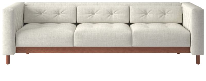 Marconi 3-Seater Tufted Sofa Lindy Snow by Gianfranco Frattini - image 0 of 7