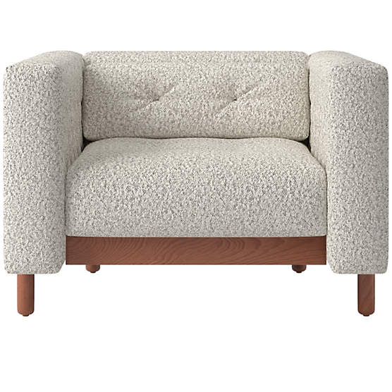 Marconi Tufted Accent Chair Bloce Grey by Gianfranco Frattini