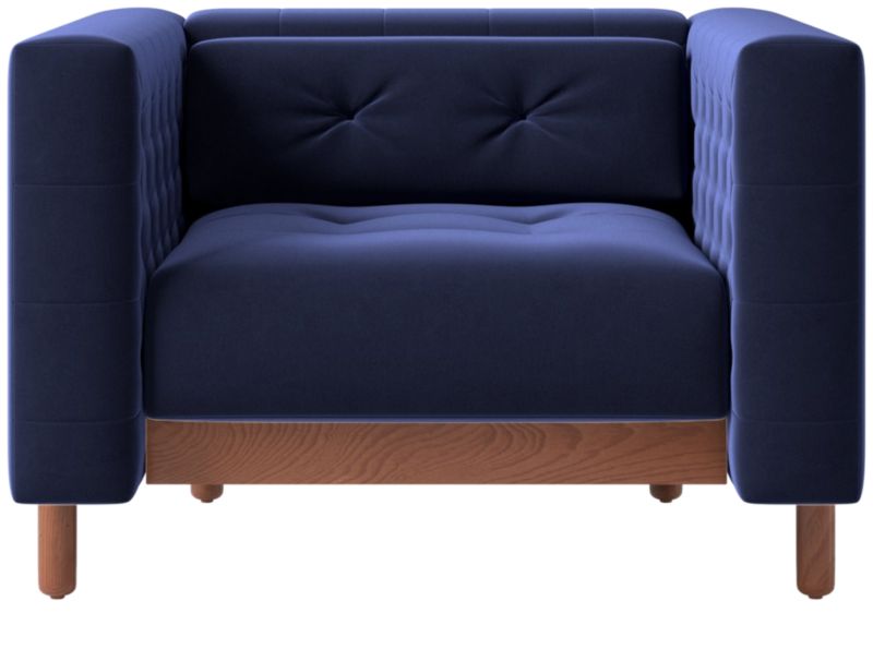 Marconi Tufted Accent Chair Luca Eclipse by Gianfranco Frattini - image 0 of 9