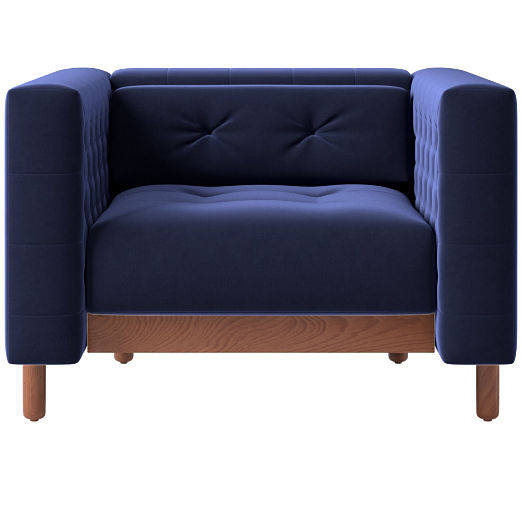 Marconi Tufted Accent Chair Luca Eclipse by Gianfranco Frattini