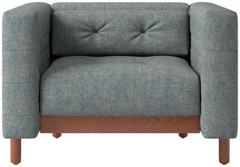 Viewing product image Marconi Tufted Accent Chair Nomad Charcoal by Gianfranco Frattini - image 1 of 9