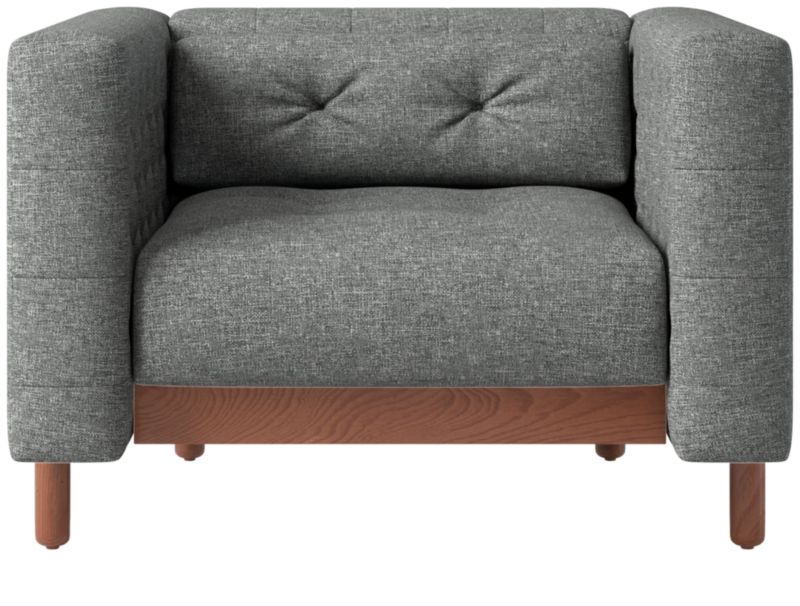 Marconi Tufted Accent Chair Hatch Charcoal by Gianfranco Frattini - image 0 of 9