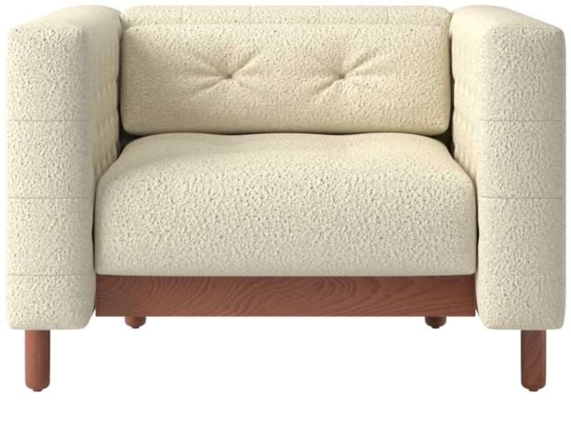 Marconi Tufted Accent Chair Bloce Cream by Gianfranco Frattini - image 0 of 9